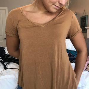 burnt orange V neck Soft and sexy AEO